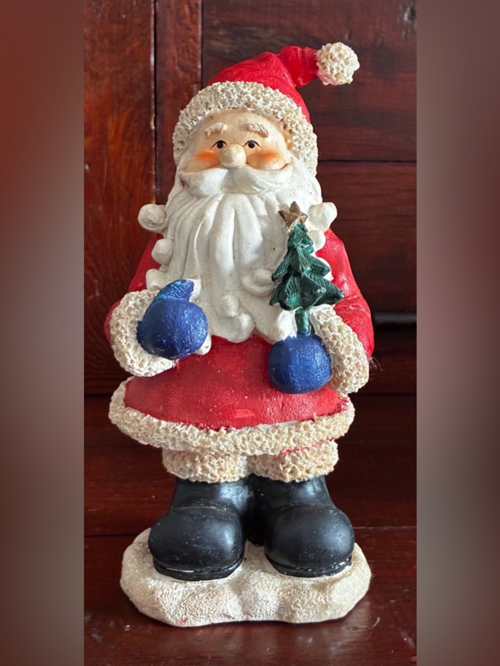 Festive Red Santa Figure Holiday Decoration